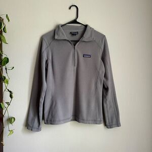 Patagonia Micro D Fleece 1/4 Zip Gray Women's size Small